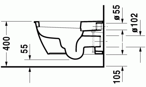 Duravit Darling New fali wc 2544090000