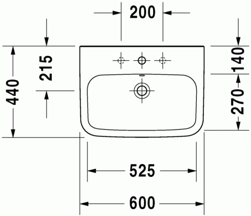 Duravit Durastyle 60x44 cm-es mosdó 2319600000