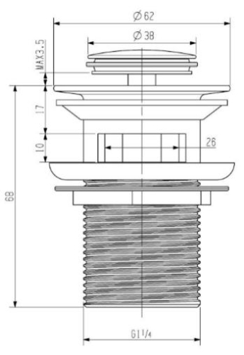 Aqualine KLIKLAK 1 1/4 kis dugóval (TF8001)