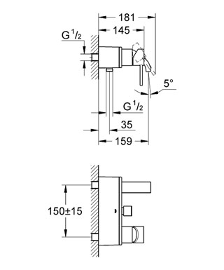 Grohe Allure egykaros kádcsaptelep 32826 000 (32826000)