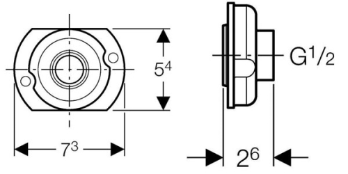 Geberit adapter vizelde elemhez 242.309.00.1