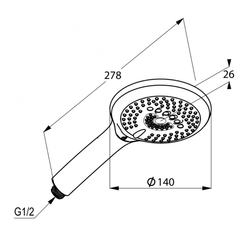 Kludi Freshline 3 állású kézizuhany 6790005-00