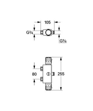 Grohe Automatic 2000 termosztátos keverőszelep, 1/2