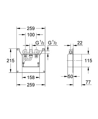 Grohe Contromix Surf beépítődoboz 36122 000 (36122000)