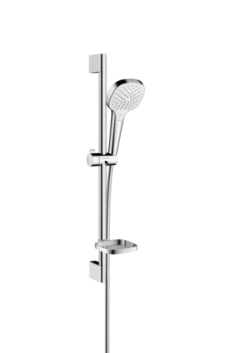 Hansgrohe Croma Select E Vario zuhanyszett 0,65m, fehér/króm Casetta szappantartóval 26586 400 (26586400)