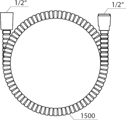 Ravak zuhany gégecső 150 cm, tartós műanyag bevonattal 912.50, X07P065