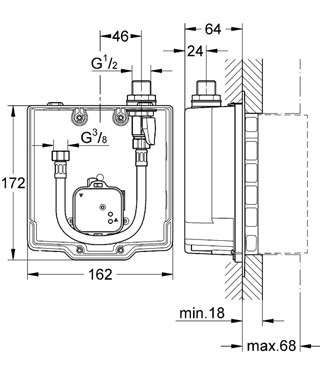 Grohe Euroeco Cosmopolitan E beépítődoboz 36337 001 (36337001)