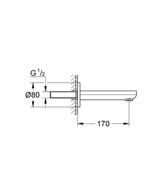 Grohe Eurosmart Cosmopolitan kádkifolyó 13261 000 (13261000)