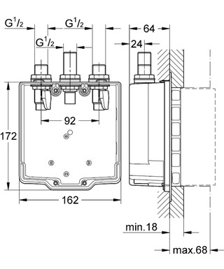 Grohe Eurosmart Cosmopolitan S beépítődoboz 36322 000 (36322000)