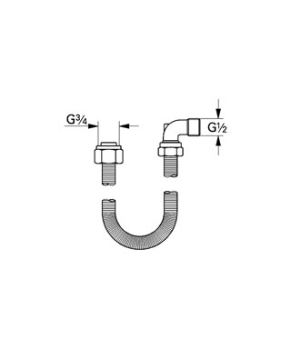 Grohe Talentofill csatlakozókészlet, 3/4