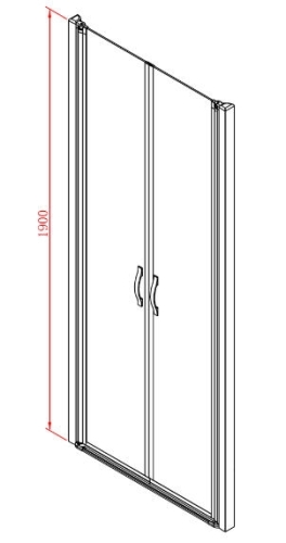 Sapho Gelco ONE 90-es lengő zuhanyajtó, kétszárnyú (GO2890)