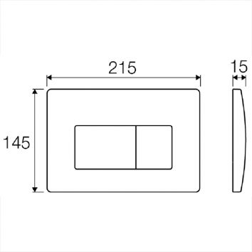 Valsir P1 nyomólap, króm VS0871335