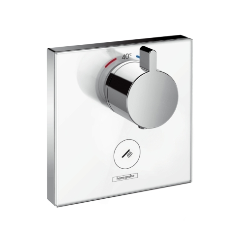 Hansgrohe ShowerSelect Glas termosztátos falsík alatti highflow termosztát színkészlet, fehér/króm 15735 400 (15735400)