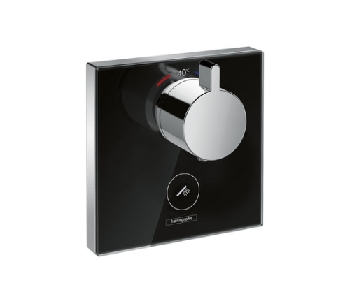 Hansgrohe ShowerSelect Glas termosztátos falsík alatti highflow termosztát színkészlet, fekete/króm 15735 600 (15735600)