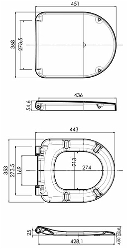 Kolo Quattro WC ülőke (K60113000)