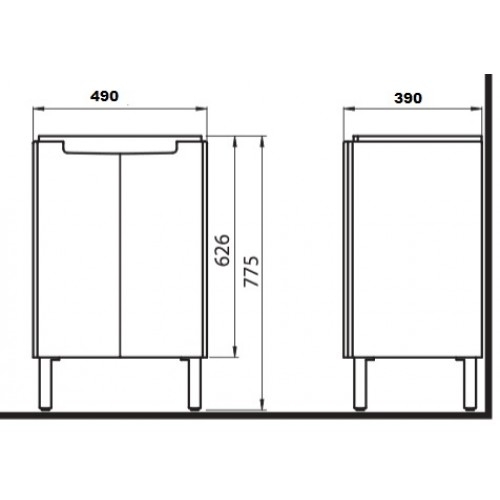 Kolo Modo mosdószekrény lábbal 49 (L39001000)