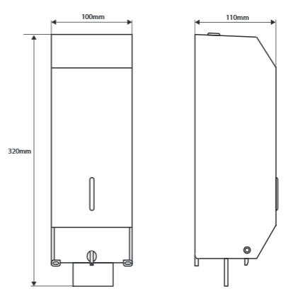 Sapho HP szappanadagoló, 100x320x110 mm, matt inox (123209013) XP103