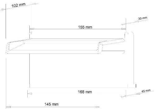 Sapho Kádperemre szerelhető nyitott kádtöltő, szélesség 145mm, kaszkád, króm (5107)