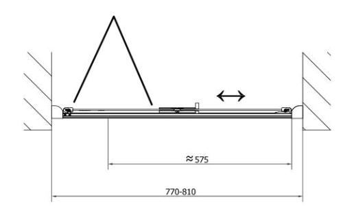 POLYSAN LUCIS LINE 80 cm harmonika zuhanyajtó (DL2715)