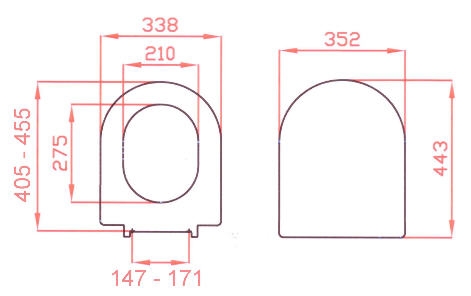 Sapho Lucy WC ülőke, duraplast, fehér (DP101)