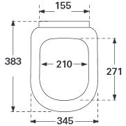 Villeroy & Boch Subway wc ülőke, kompakt 9M66 61 01 (9M666101)