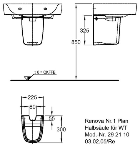 Keramag Renova Nr. 1 Plan szifontakaró keratect felülettel (292110600)