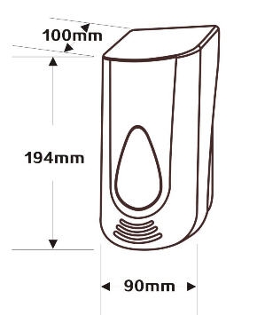 Aqualine 500 ml fali szappanadagoló, fehér (1319-74)