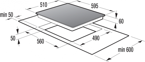 Gorenje beépíthető indukciós főzőlap fekete IS656SC