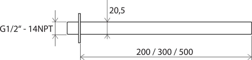 Ravak 705.00 mennyezeti zuhanykar, 50 cm-es X07P180