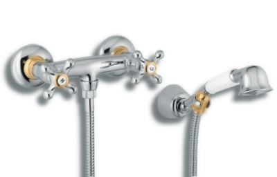 Novaservis Classic zuhanycsaptelep zuhanyszettel, fehér-arany 8060,3