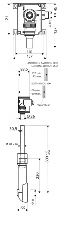 SCHELL COMPACT II falba építhető WC-öblítőszelep 011940099