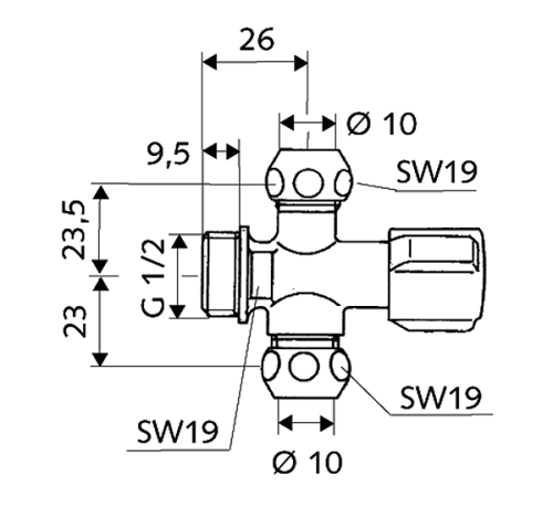 SCHELL COMFORT sarokszelep 049910699