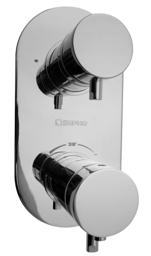 Sapho RHAPSODY falbaépíthető termosztátos csaptelep, 2 irányú, króm (5585T)