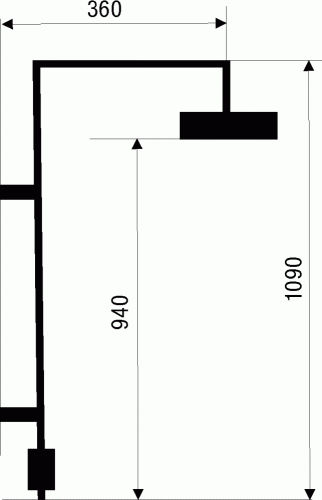 Novaservis kombi zuhanyrúd zuhanykocsival fali zuhany- vagy kádcsaptelephez, SET060/1/1,0