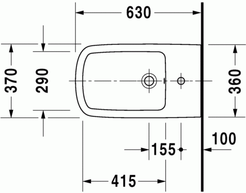 Duravit Durastyle álló bidé, 63x37 cm 2283100000