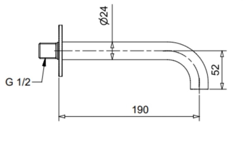 BUGNATESE Minimal kifolyószár 19 cm, króm 19319CR