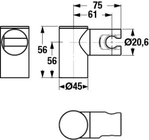 Jika Cubito állítható kézizuhany tartó H3691X00045001 (3.691X.0.004.500.1)