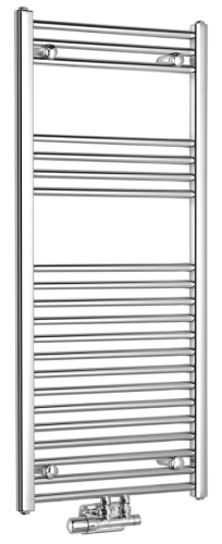 Sapho ALYA 500x1118mm egyenes fürdőszobai radiátor középső bekötéssel, króm 1145-05