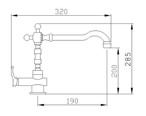 Sapho KIRKÉ mosogató csaptelep, bronz (KI14B)