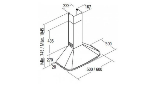 Cata NEBLIA 500 fali páraelszívó 50 cm, fehér, 02088010