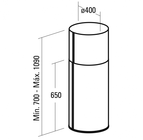 Cata ISLA FARO sziget páraelszívó 40 cm, inox, 02119308