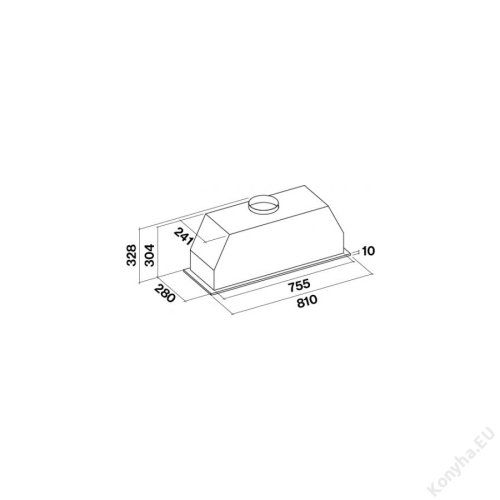 Falmec Gruppo Incasso Pro 80 beépíthető páraelszívó 81 cm, inox, CGPW80.E0P2#ZZZI410F