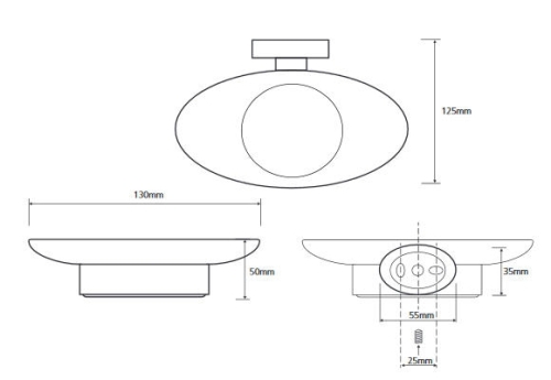 Bemeta Oval szappantartó 118408021