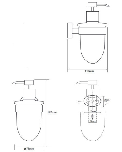 Bemeta Oval szappanadagoló 118409011