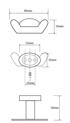 Bemeta Oval dupla fogas 118406031