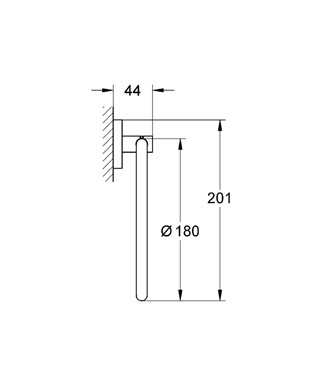 Grohe Essentials törölközőtartó gyűrű, króm 40365 001 (40365001)