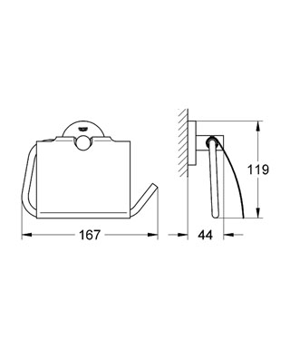 Grohe Essentials WC-papír tartó, króm 40367001