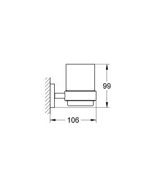 Grohe Essentials üvegpohár konzollal 40447 001 (40447001)