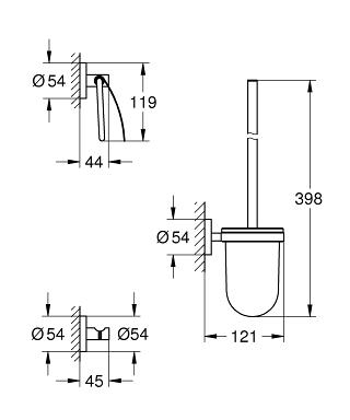 Grohe ESSENTIALS 3IN1 fürdőszobai kiegészítő szett 40407 001 (40407001)