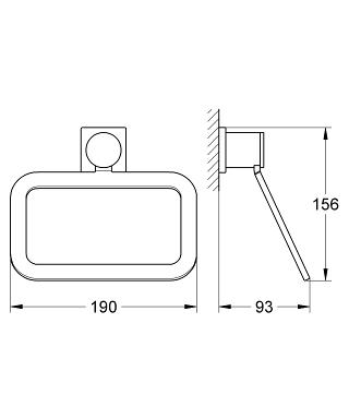 Grohe Allure törölközőtartó gyűrű 40339 000 (40339000)